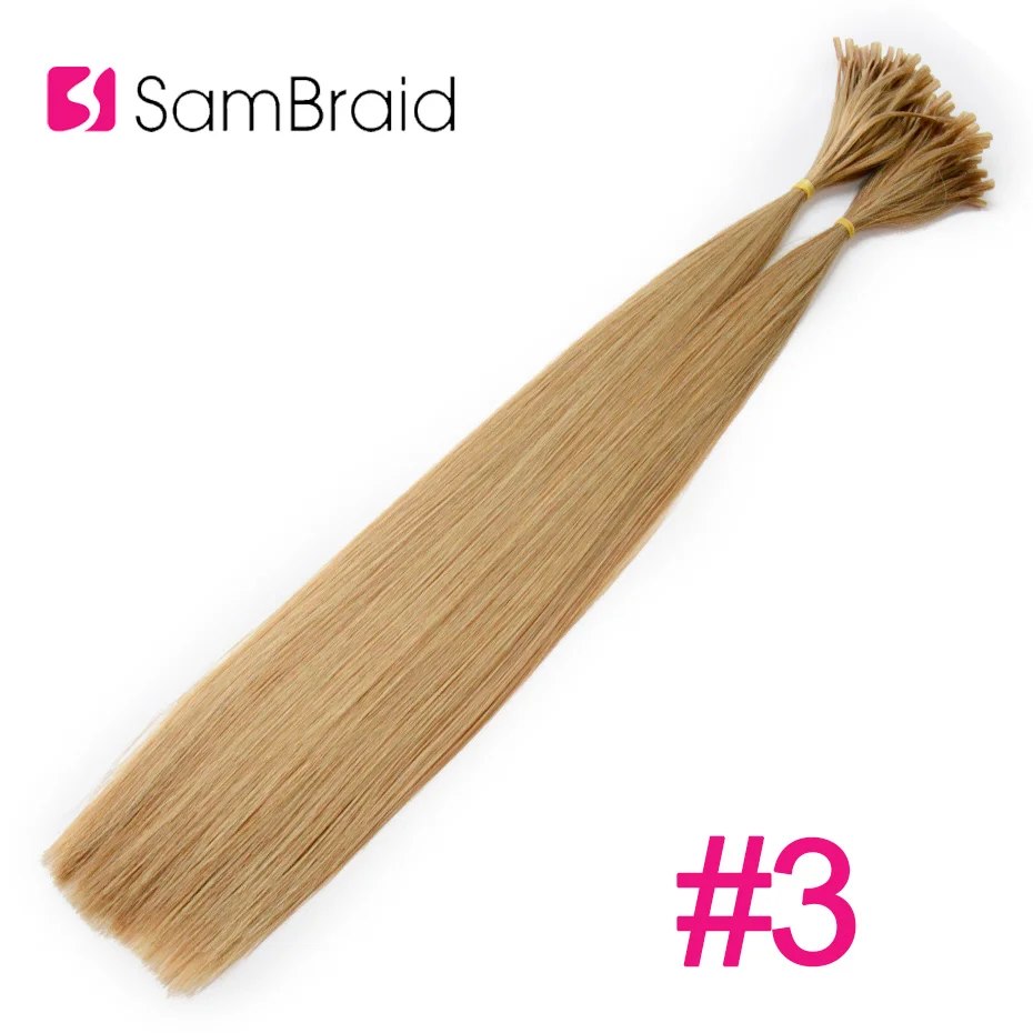 Sambraid прямо, 22 дюйма, вязанные крючком косички из волос для наращивания 100 шт./упак. фабричного производства синтетические косички, накладные волосы на заколке для Для женщин - Цвет: 3