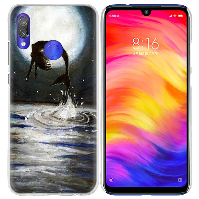 Маленький чехол с русалкой для Xiao mi Red mi Go Note 7 6 6A Pro S2 5 5A 4X mi A1 A2 9 mi x 3 5G 8 lite Play F1 жесткий чехол для телефона из ПК - Цвет: 07