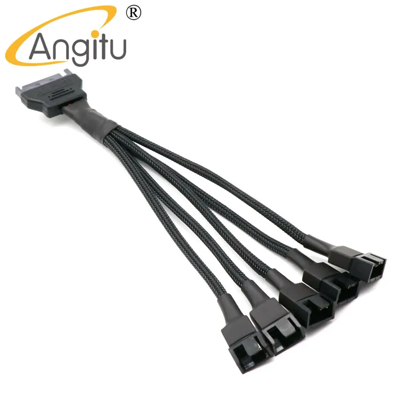 

Angitu 12V SATA Male to 5XFan 3Pin 4Pin Power Cooling Adapter Cable - 5Way