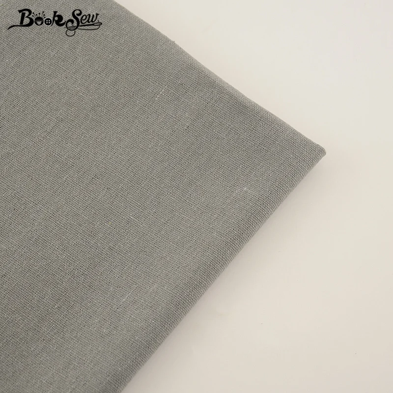 Booksew Серый Цвет Хлопок Льняная Ткань Домашний текстиль швейный материал Tissu для скатерти сумка занавеска Подушка закка CM