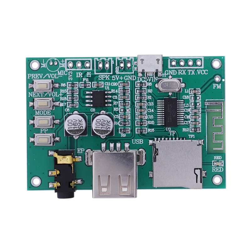 Bt201 Dual Mode 5.0 Bluetooth Lossless Audio Power Amplifier Board Module Tf Card U Disk Ble Spp Serial Port Transparent Trans |
