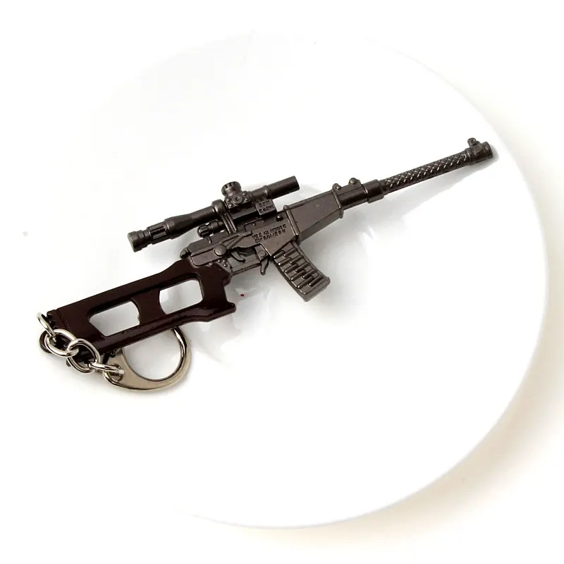 VSS Игровой симулятор брелок в виде оружия мужской мини M4A1 AK47 мужской брелок пистолет автомобильный брелок кабель UL AWM снайперской винтовки, ювелирное изделие, подарок - Цвет: VSS