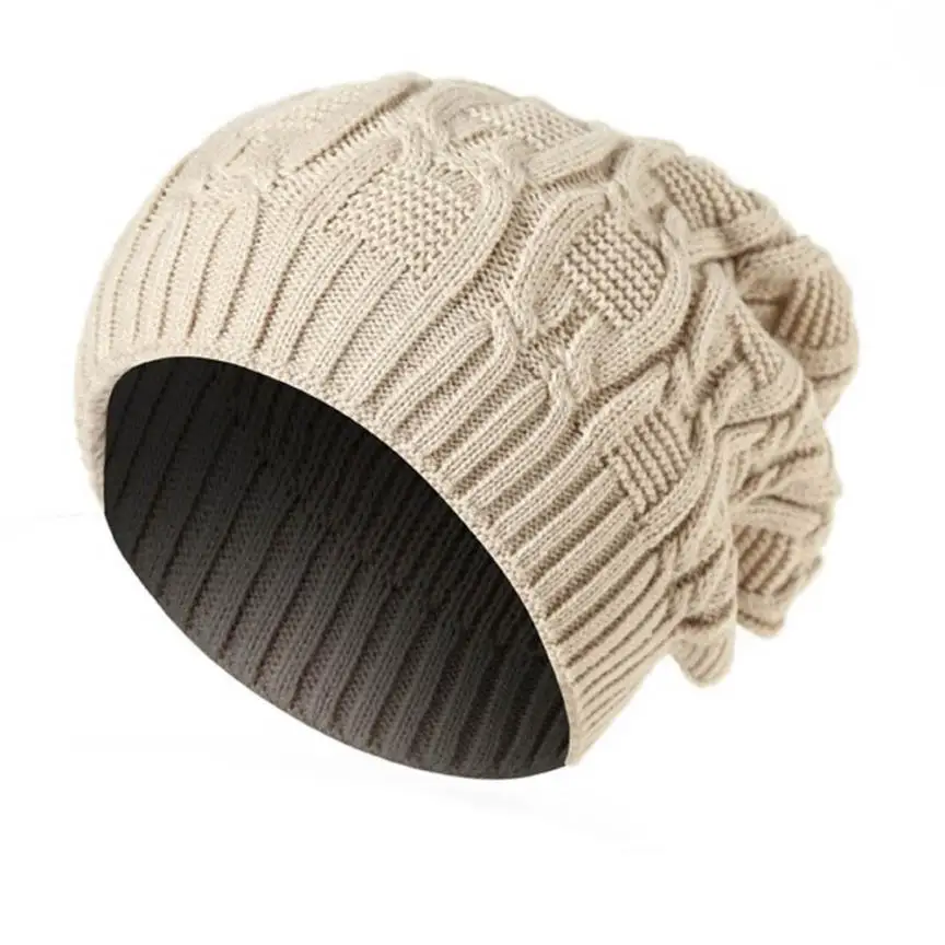 Теплая меховая вязаная Лыжная шапка мешковатые шапки для мужчин и женщин|beanie