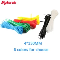 4150mm colorful nylon cable ties cable wire tie self locking plastic tie zip ties 100pcsbag and 6 colors for choose