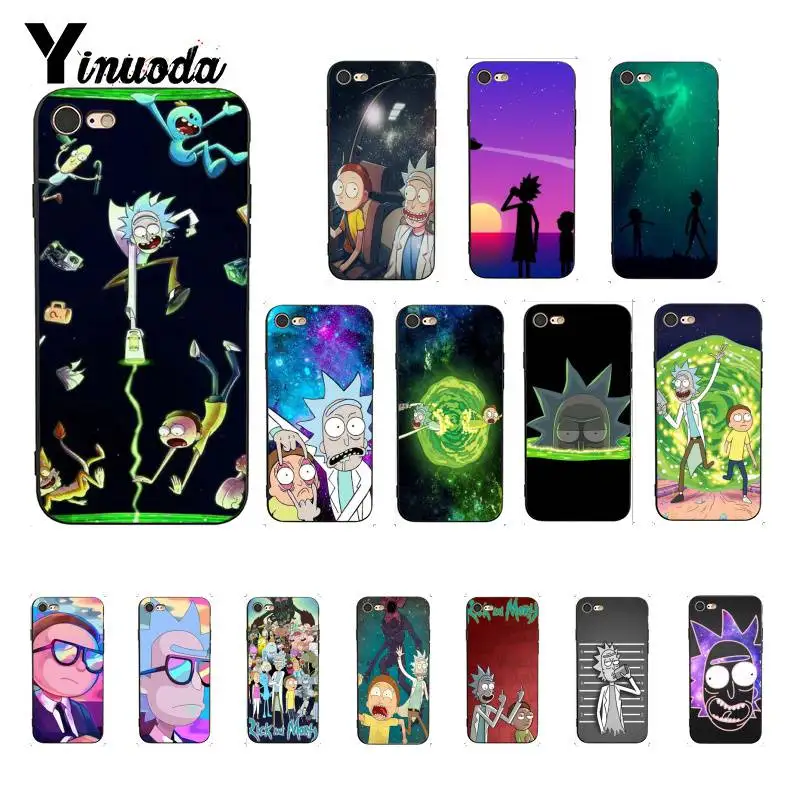 Силиконовый чехол Yinuoda Rick Morty для iPhone 8 7 6 6S 6Plus X XS MAX 5 5S SE XR 10 11 pro max|Чехлы-накладки| |