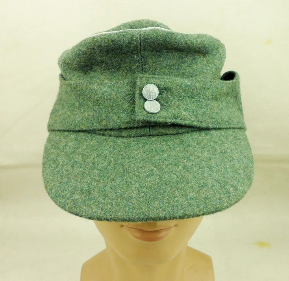 Немецкий офицер Второй мировой войны M43 Panzer Шерстяная кепка шляпа Mountain Edelweiss Cap Badge