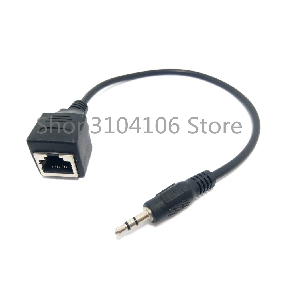 Сетевой адаптер 50 шт./лот 30 см разъем RJ45 к разъему DC3.5 кабель постоянного тока 3 5