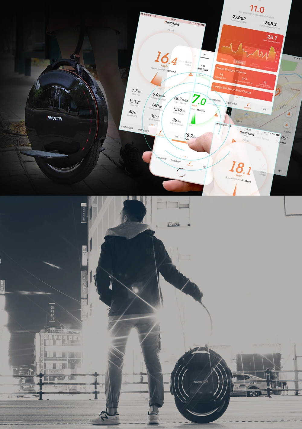 Электрический Одноколесный велосипед INMOTION v10F