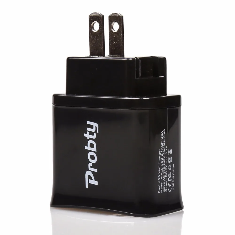 PROBTY телефон USB зарядное устройство адаптер двойной USB всего 3.1A зарядное устройство для телефона зарядное устройство европейского стандарта USB настенное зарядное устройство для iPhone ipad