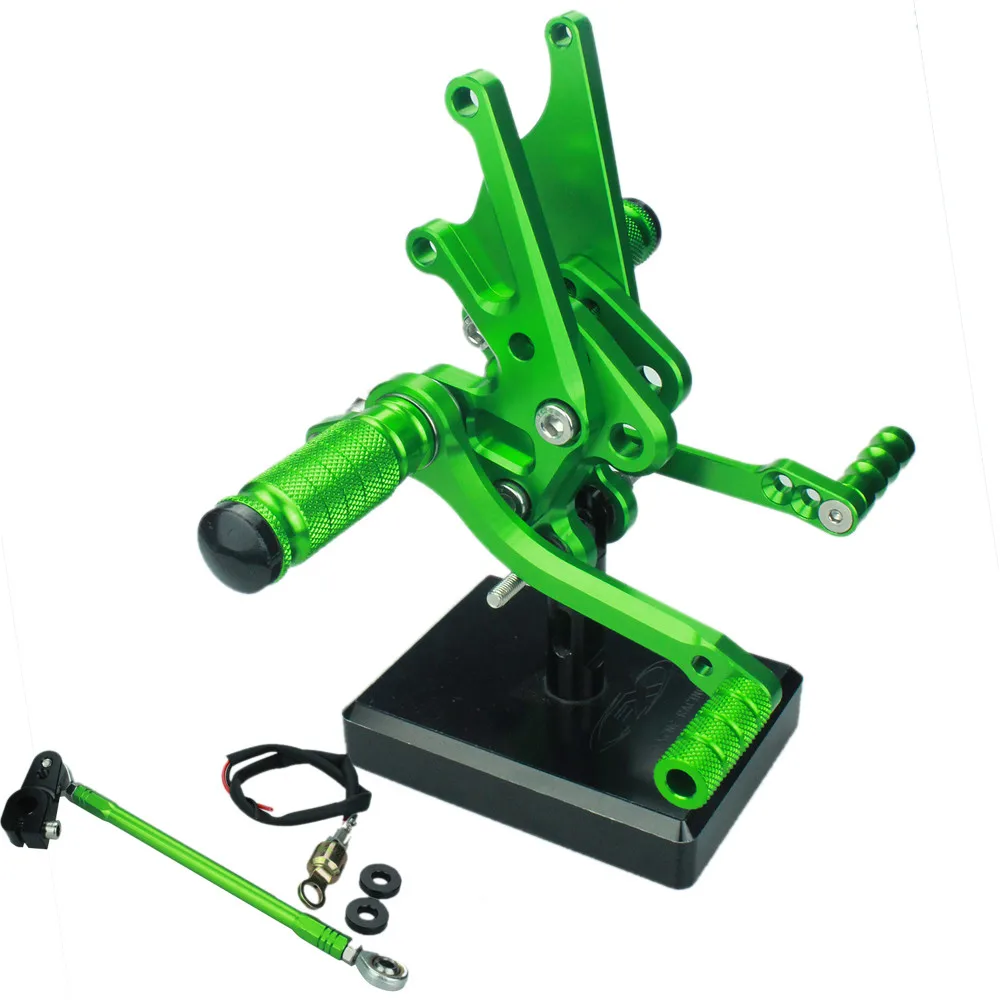 CNC Алюминиевые Регулируемые Задние подножки для Kawasaki Ninja ZX 14 ZX14 ZZR1400 2006 2007 2008 2009 2010