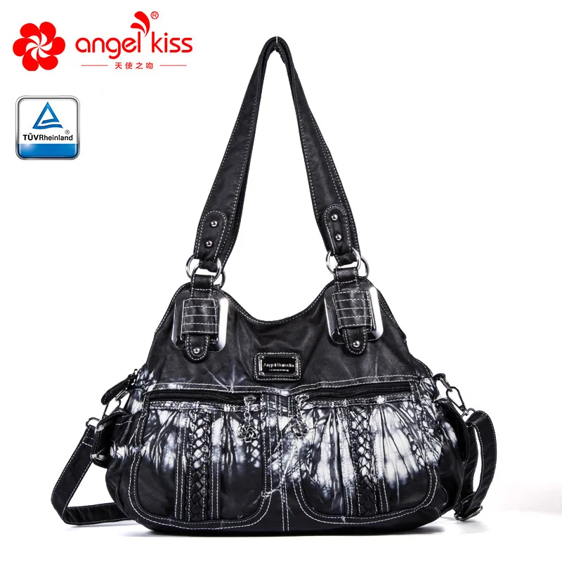 Женская моющаяся сумка AngelKiss повседневная тоуты из искусственной кожи на молнии