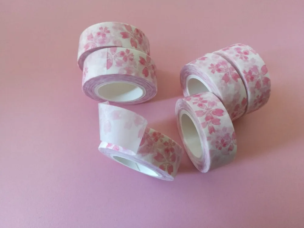 

2PCS Lovely sakura washi tape DIY decoration Scrapbooking Sticker Label Masking Tape School Office Supply