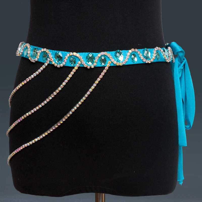 Belly Dance Accessories Women Handmade Rhinestones Waist Chain Belly Dance Costumes Hip Belt Chain Women Jewelry