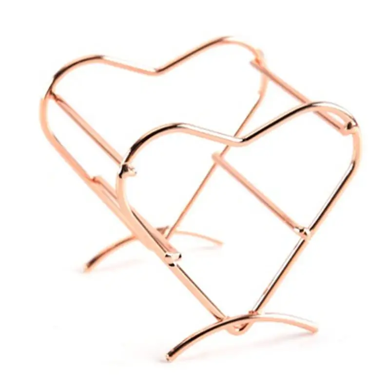 rose gold heart Милая металлическая подставка для макияжа, мини вешалка для сушки, косметическая пудра, блендер, домашняя стойка для хранения, губка, подставка для сушки, держатель - Цвет: rose gold heart