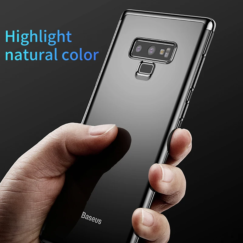 Роскошный мягкий силиконовый чехол Baseus для samsung Note 9 Ультратонкий Прозрачный Galaxy