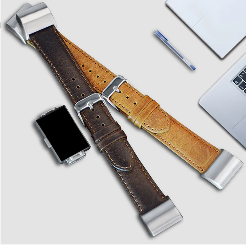 Кожаный ремешок премиум-класса Essidi для Fitbit Charge 2 Smart Band Loop с пряжкой из нержавеющей стали ремешок для Fitbit Charge 2