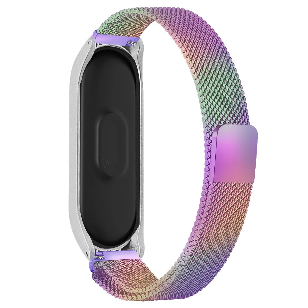 OULUCCI модный mi lanese магнитный ремешок из нержавеющей стали для Xiaomi mi Band 3 Watch Band для Xiaomi mi band 4
