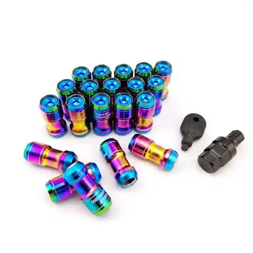 Neo Chrome Тюнинг Монстр 20 PCSVolk невидимые гоночные Heptagon формула Сталь колеса стопорные гайки M12X1.5/M12x1.25 20 PCS ЖЕЛУДЬ Rim Закрытому - Название цвета: Neo Chrome