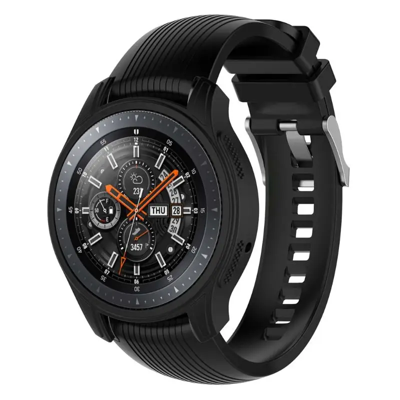 Силиконовый мягкий защитный чехол для Samsung Galaxy Watch 46 мм Gear S3 Frontier|Смарт-аксессуары|
