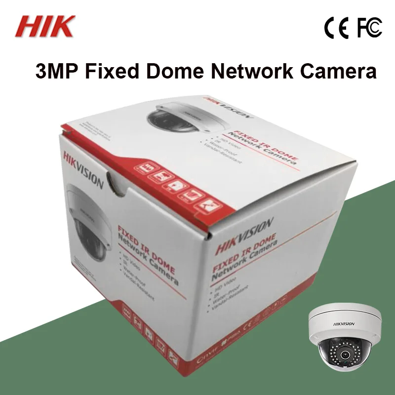 Новый DS 2CD1131 I Hik IPC 3MP купольная ip камера IK10 2 оси регулировки дешевые w/POE заменить