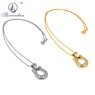 Ожерелье с подковой из 2019 серебра 100% пробы с фианитами класса ААА