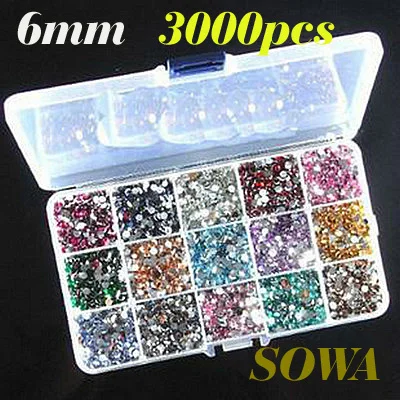 Free Shipping A 15 Grid Drilling Box + SS30 Size 6mm 3000pcs Multicolor Resin beads Flatback 10 colors randomly
Free Shipping A 15 Grid Drilling Box + SS30 Size 6mm 3000pcs Multicolor Resin beads Flatback 10 colors randomly