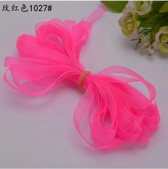 Недорогая лента из органзы 6 мм (20 м/лот) декоративный подарок искусственные