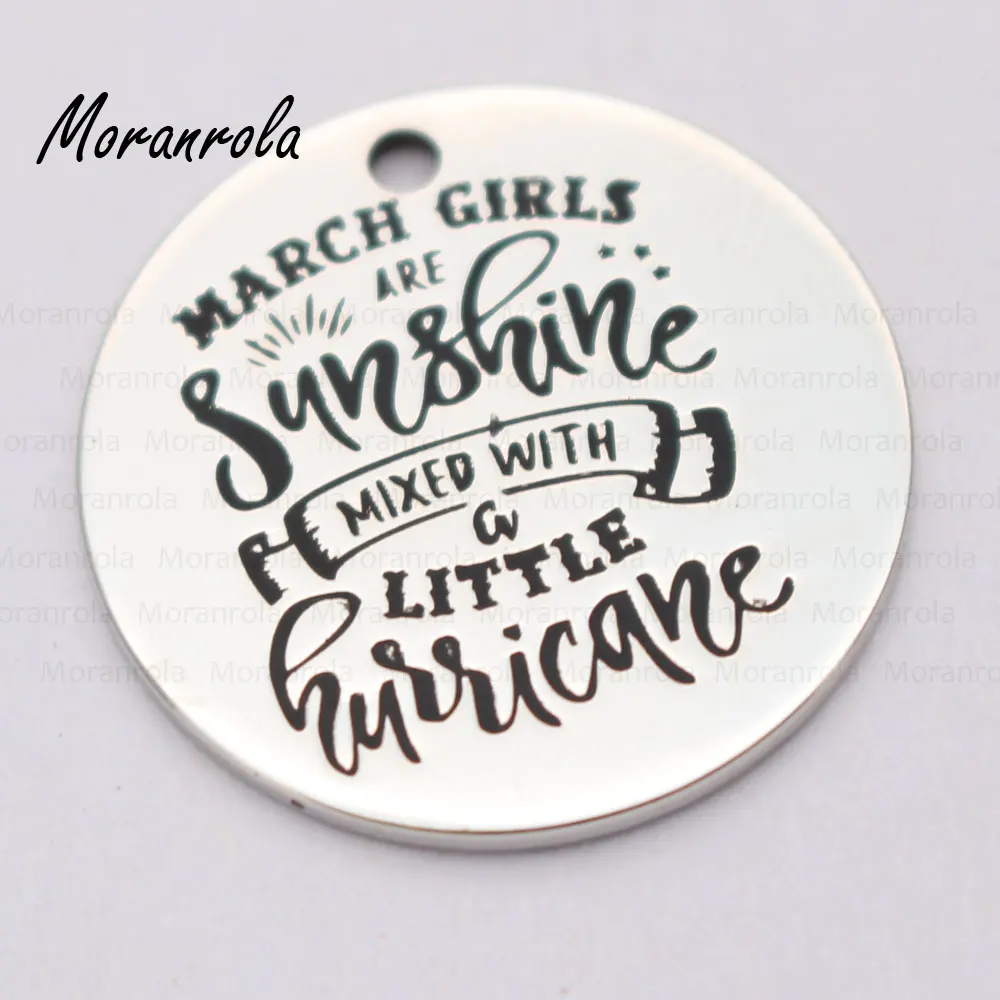 Новинка брелок с медным ожерельем March Girls Are Sunshine Mix With A Little Hurricane очаровательные