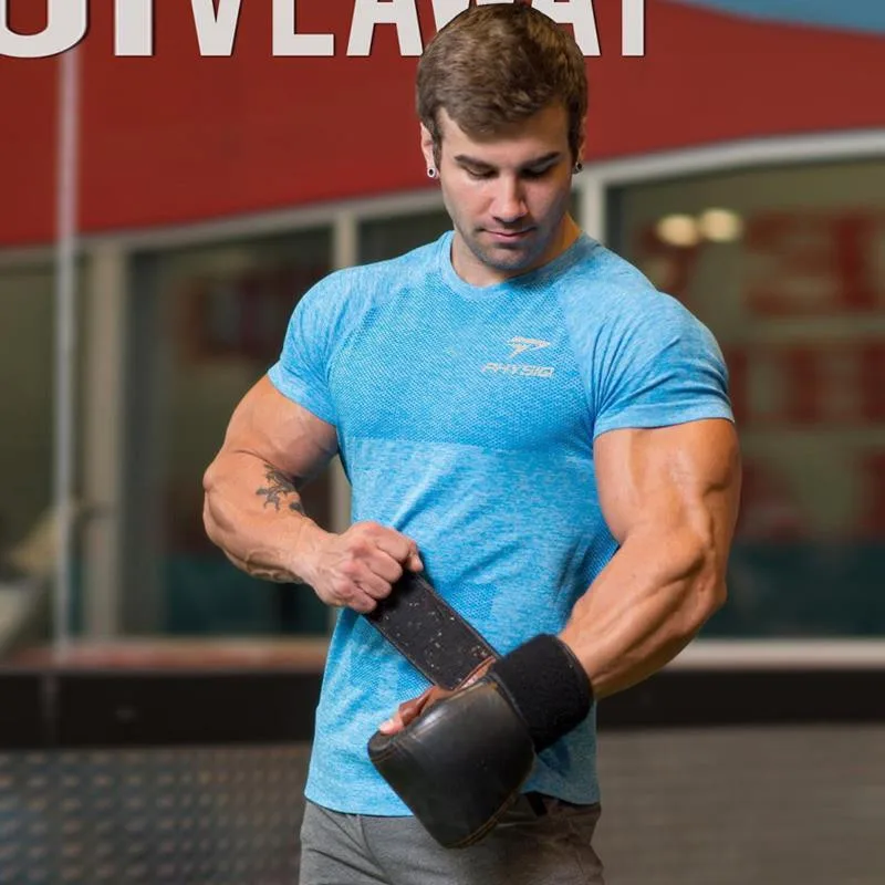 Brzk Men gyms Fitnes t shirt Skinny elasticity Bodybuilding workout Fashion shirts male Casual tee tops Brand clothing | Мужская одежда