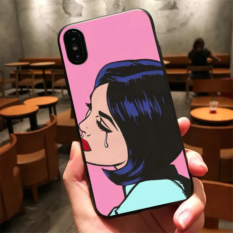 Плачет комиксов девушка картина поп Книги по искусству Turddemon Черные Волосы