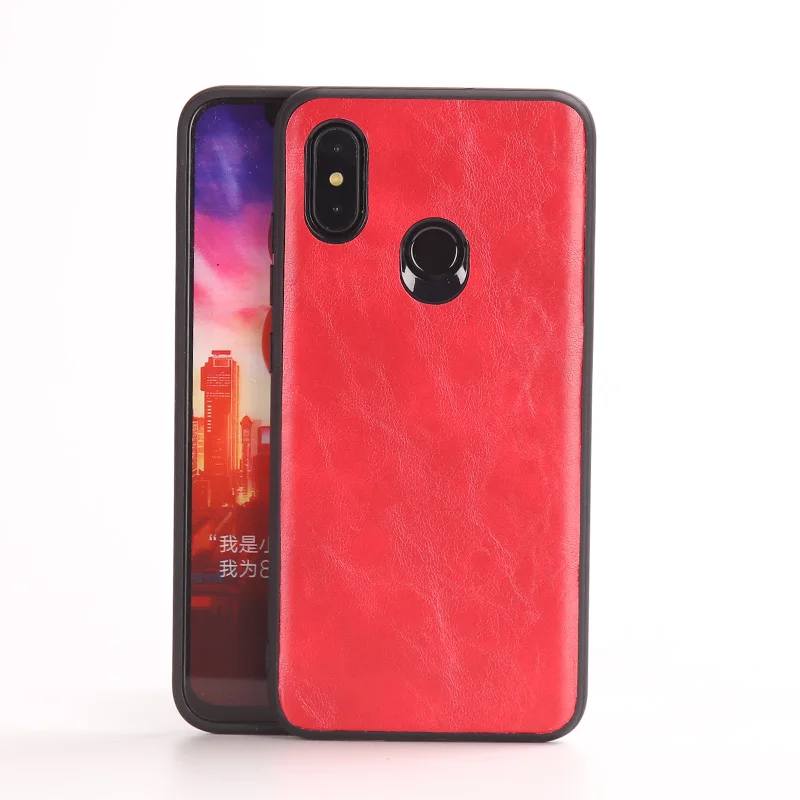 Красный Чехол для телефона для Xiaomi mi 8 A1 A2 Lite mi x 2S 3 Max Ретро масло воск кожа Мягкий ТПУ Край крышка красный mi Note 5 6 Pro 6A - Цвет: Красный