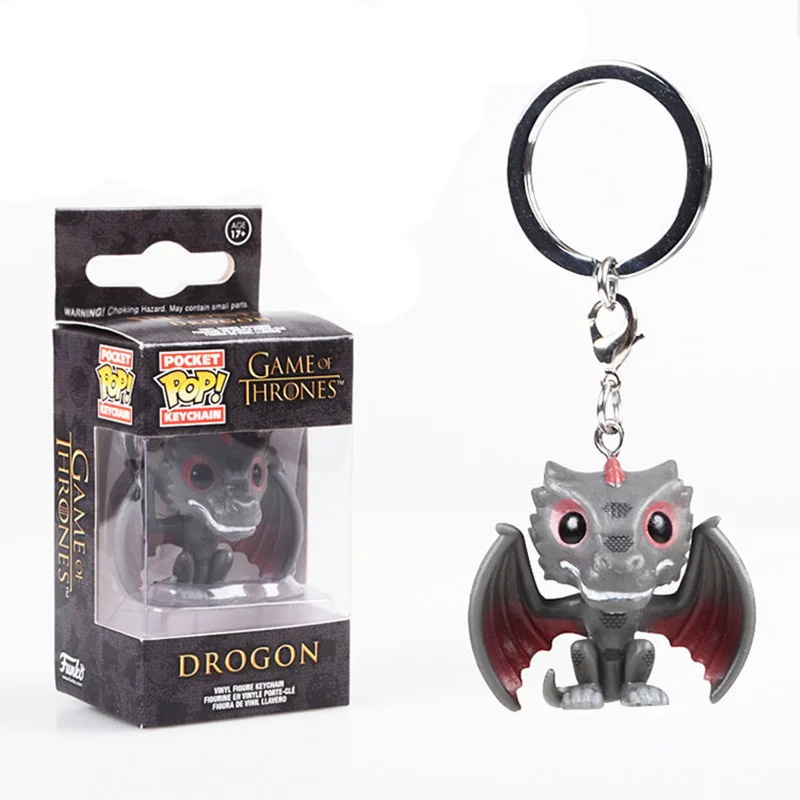 long FUNKO POP Marvel Game of Thrones Toy Story4 Harry Potter Goose Character Keychain action figure toys for Children with box - Цвет: long