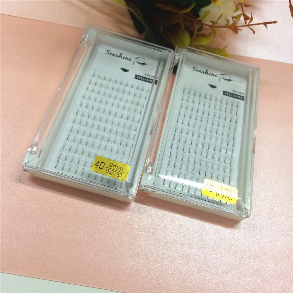 

3 Trays Private Label 4D Russian Volume Eyelashes Extension Short Steam Customized Lashes Extension False Fake Free Shipping