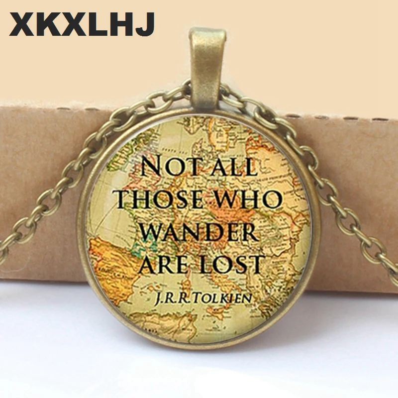 Кулон XKXLHJ в винтажном стиле с изображением купола из стекла J.R.R.Tolkien не всех кто