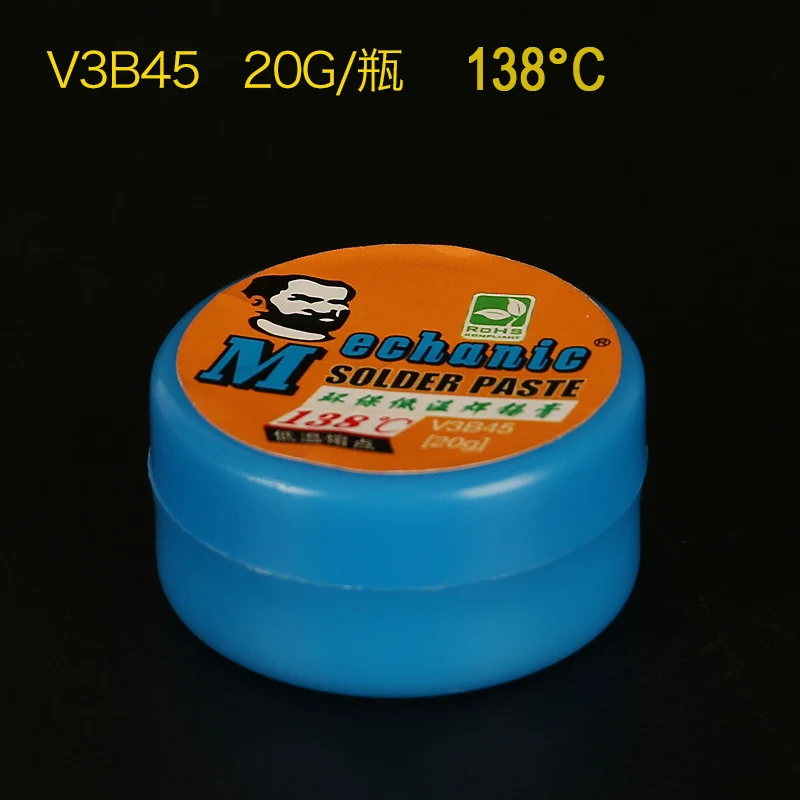 Low temperature 20G Механик без свинца BGA паяльная паста температура плавления 138/217 градусов сварочная паста Флюс ЦП BGA паяльная канифоль флюс паяльной пасты - Цвет: Low temperature 20G
