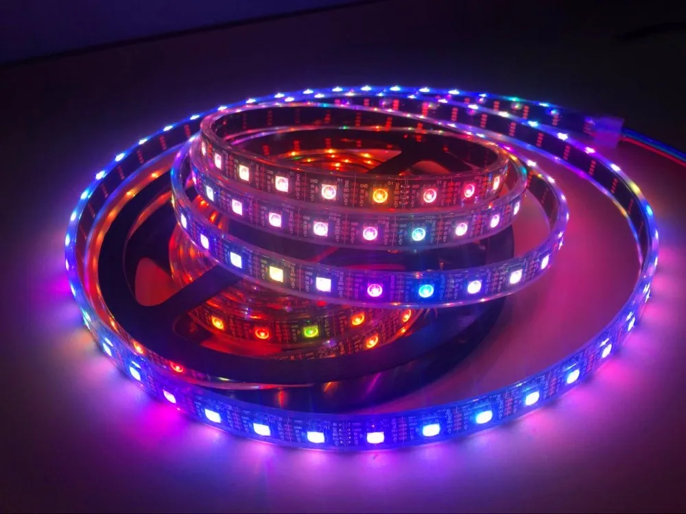 Адресуемая 4 м 60 светодиодов/м DC5V WS2813 RGB светодиодная Пиксельная полоса IP68