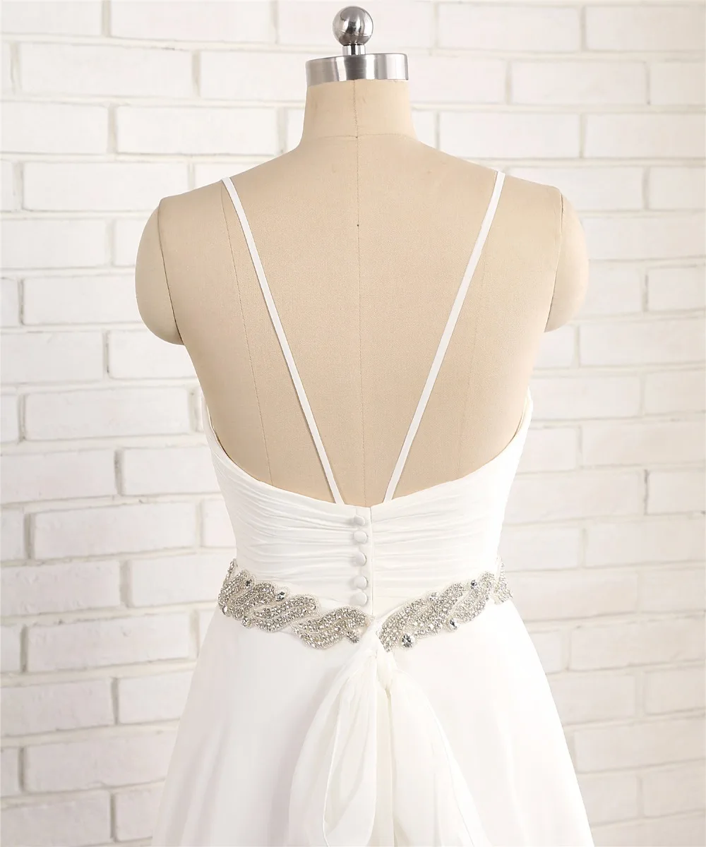 Новинка 2018 романтичные пляжные свадебные платья сексуальный шифоновый дешевый