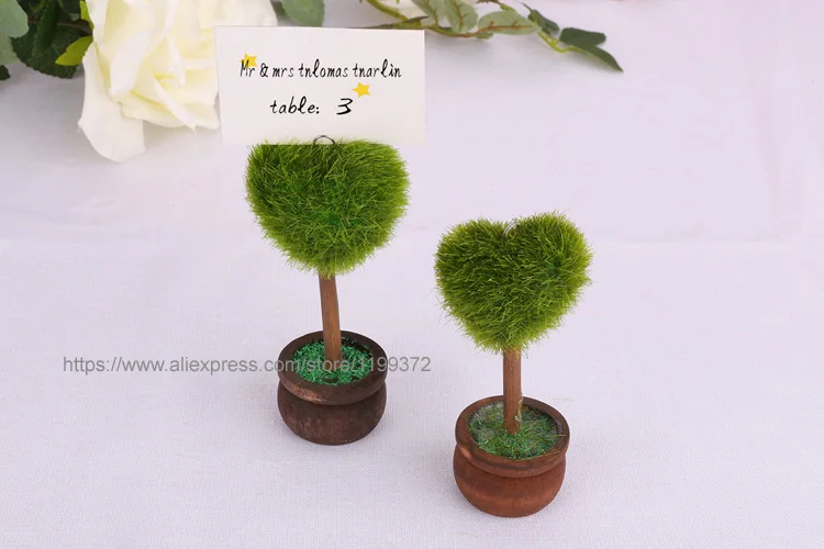 Бесплатная доставка 50 шт. свадебный подарок зеленые растения в горшке форме