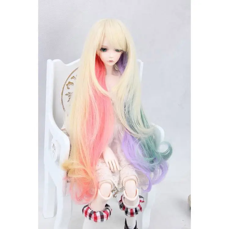 [Wamami] 97 # разноцветный длинный парик Подходит для 1/3 MSD AOD DOD DZ BJD Dollfie 8 9&quot|Куклы| |