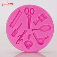 makeup tools shape fondant silicone mold for kitchen baking chocolate pastry candy clay making cupcake lace decoration ft 0145