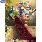 5D diy алмазная живопись Продажа вышивки крестом наборы Павлин в форме тюльпана от розы Бриллиантовая мозаика узор фотографии полная Алмазная вышивка бисером
