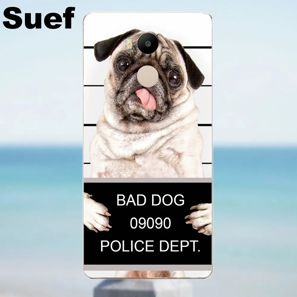 Suef Pug Dog Fashion Animale для Xiaomi Redmi 4 3 3S Pro Mi3 Mi4 Mi4i Mi4C Mi5 Mi5S Mi Max Note 2 мягкие ТПУ чехлы накладки