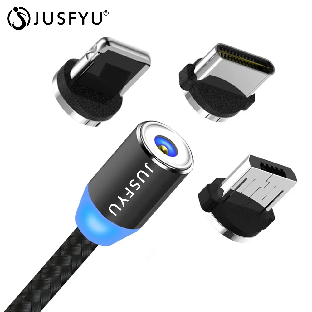 Светодиодный магнитный usb-кабель для зарядки Micro Usb Type C освещения Магнитный
