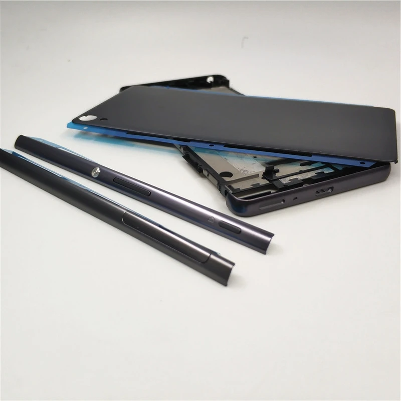 Полный корпус средняя передняя рамка Корпус для sony Xperia XA F3111 F3112 F3115+ боковой рельс полоса с боковыми кнопками+ логотип