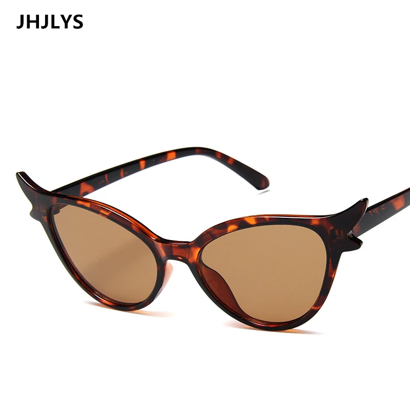 2019 new triangular cat eye sunglasses female stag antler Cateye sun glasses ladies plastic frame gradient UV400 | Аксессуары для