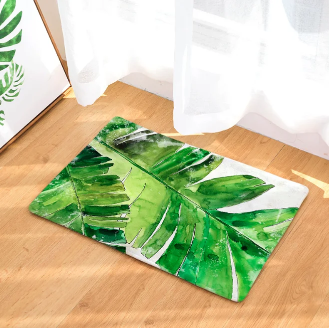 Тропические растения банановые листья придверный коврик ковер для ванной и