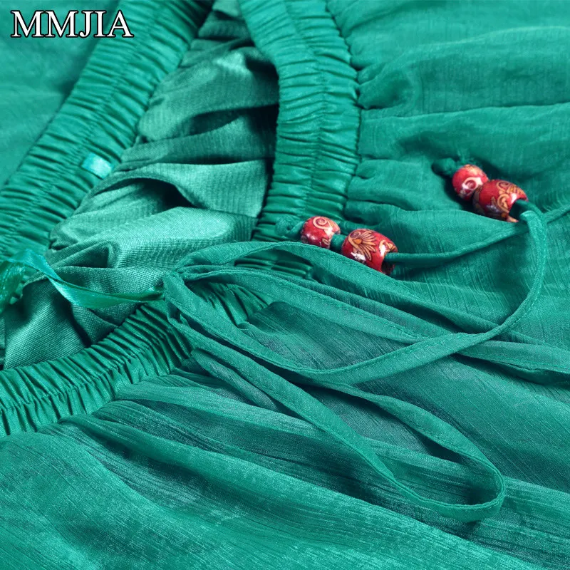 Модные женские длинные шифоновые однотонные юбки с эластичной талией