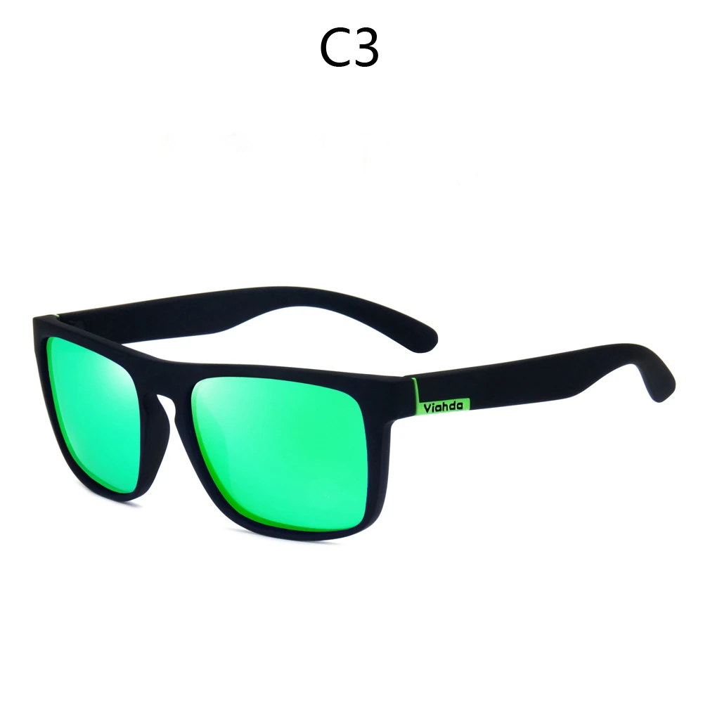 VIAHDA, модные, унисекс, квадратные, поляризационные, lunette de soleil femme de marque de Lux - Цвет линз: c3