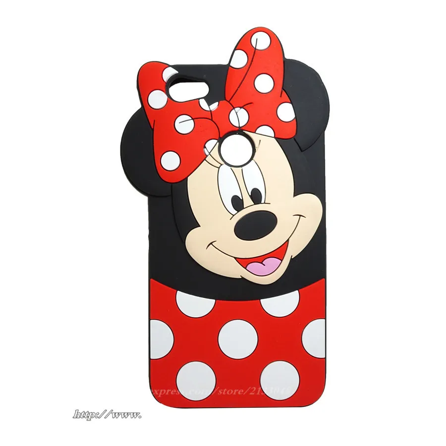 3D мультяшный улыбающийся минни для Xiaomi redmi Y1 Lite 5 дюймов чехол силиконовый note 5A prime