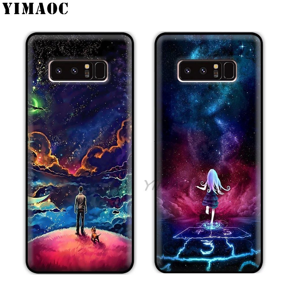 Цветной Мягкий силиконовый чехол YIMAOC Sunset Girl для Samsung Galaxy A9 A8 A6 Plus 2018 A5 A3 2017 2016 Note 9 8 |